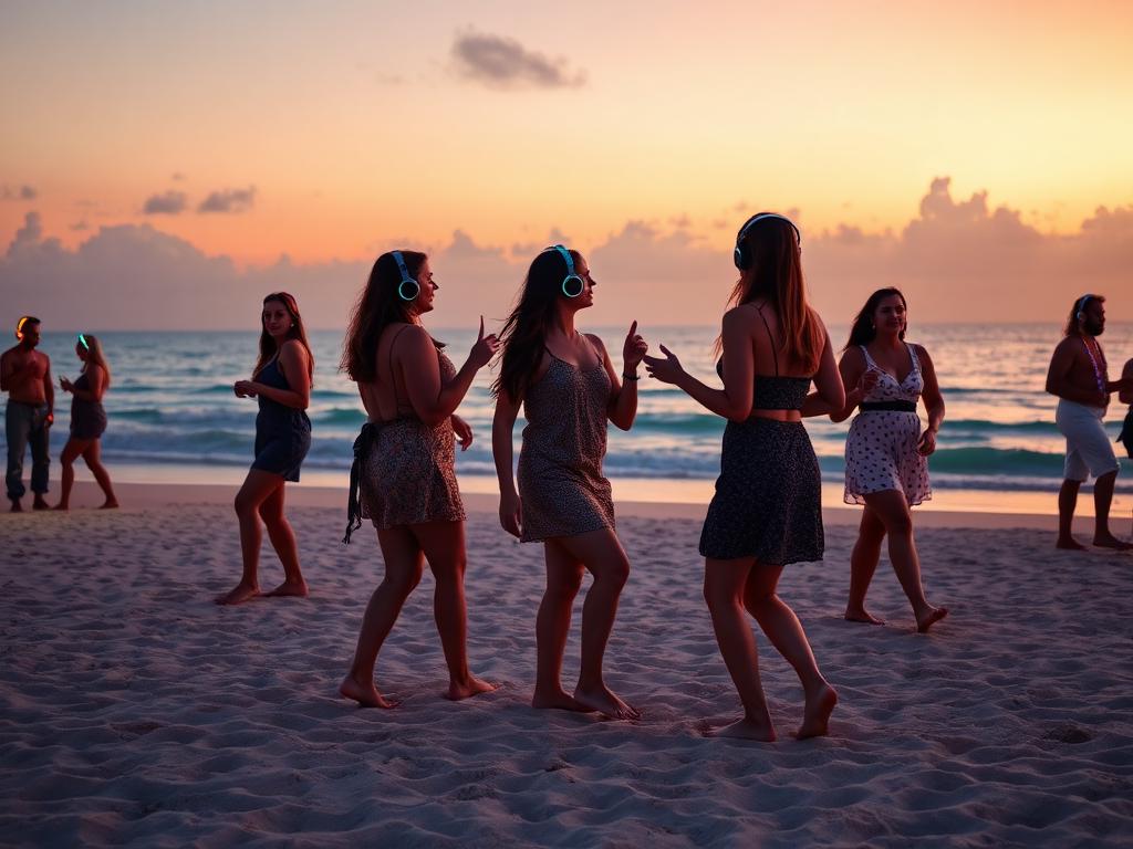 Silent discos on the beach